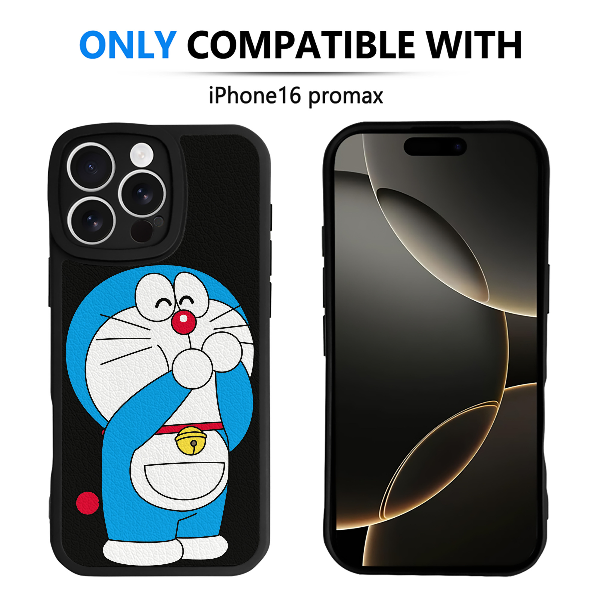 （画像用） ドラえもん Doraemon 【iPhone 16シリーズ対応】シリコンスマホケース（レザー調） 材質：シリコン